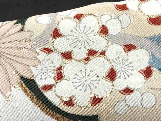 平和屋着物■豪華黒留袖　花鳥文　正絹　逸品　CABH4023xe