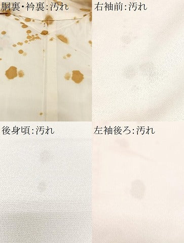 平和屋着物■訪問着　手描き　草花文　正絹　逸品　CABH4024xe