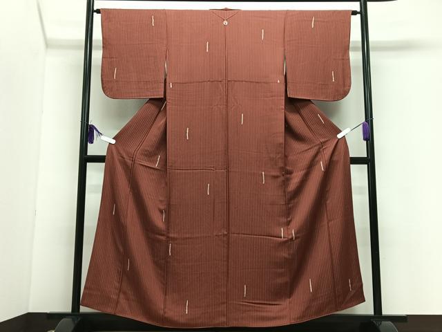 平和屋着物■上質な小紋　縞　正絹　逸品　CABH4025xe