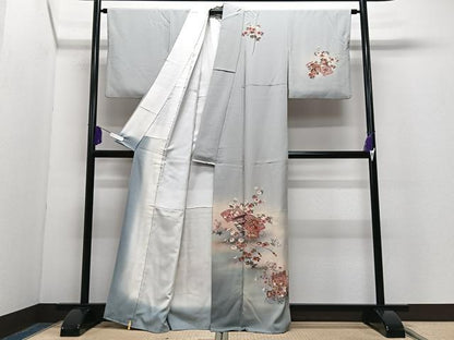 平和屋着物■訪問着　扇面几帳花文　暈し染め　正絹　逸品　CABH4027xe