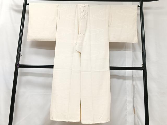 平和屋着物■長襦袢　袷　雲取り地紋　半衿刺繍　正絹　逸品　CABH4038xe