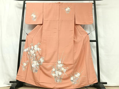 平和屋着物■訪問着　草花文　正絹　逸品　CABH4041xe