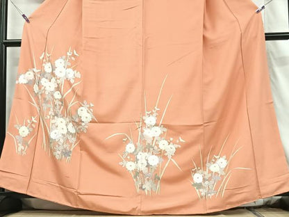平和屋着物■訪問着　草花文　正絹　逸品　CABH4041xe