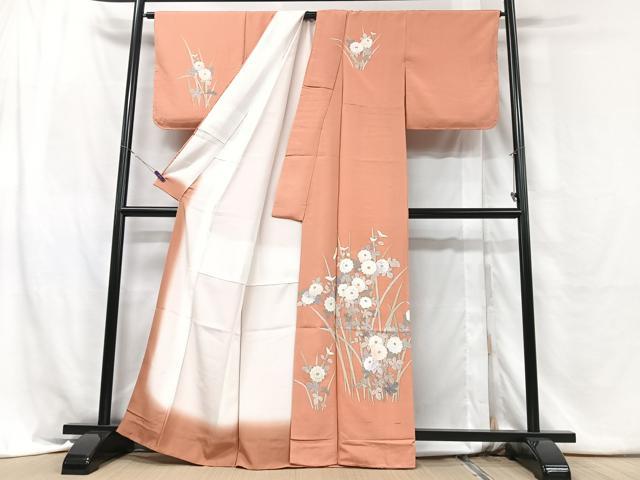 平和屋着物■訪問着　草花文　正絹　逸品　CABH4041xe