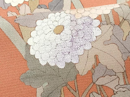 平和屋着物■訪問着　草花文　正絹　逸品　CABH4041xe