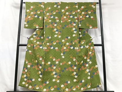平和屋着物■訪問着　草花文　金彩　正絹　逸品　CABH4043xe