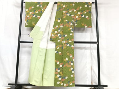 平和屋着物■訪問着　草花文　金彩　正絹　逸品　CABH4043xe