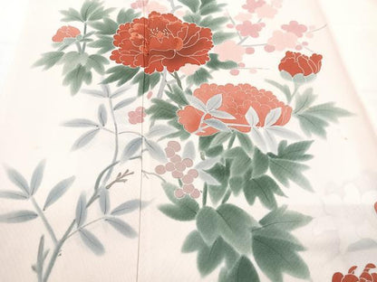 平和屋着物■訪問着　草花文　暈し染め　正絹　逸品　CABH4045xe