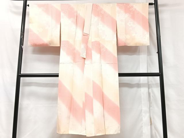 平和屋着物■長襦袢　袷　舞梅地紋　正絹　逸品　CABH4047xe