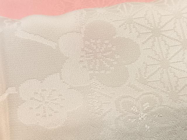 平和屋着物■長襦袢　袷　舞梅地紋　正絹　逸品　CABH4047xe