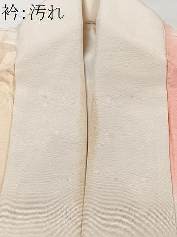 平和屋着物■長襦袢　袷　舞梅地紋　正絹　逸品　CABH4047xe