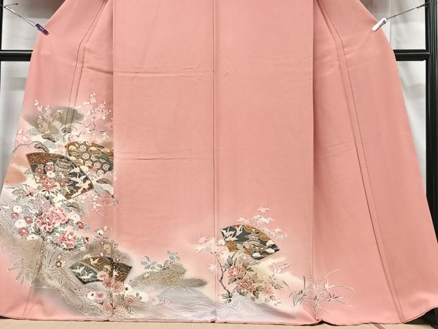 平和屋着物■訪問着　地紙花鳥文　暈し染め　正絹　逸品　CABH4048xe