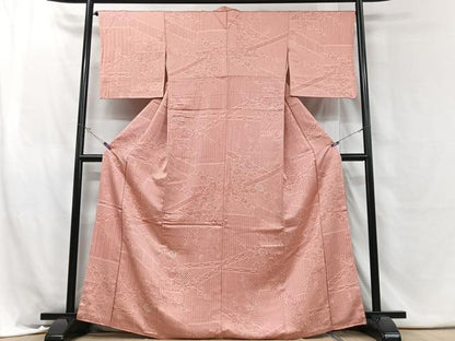 平和屋着物■上質な小紋　草花文　正絹　逸品　CABH4052xe