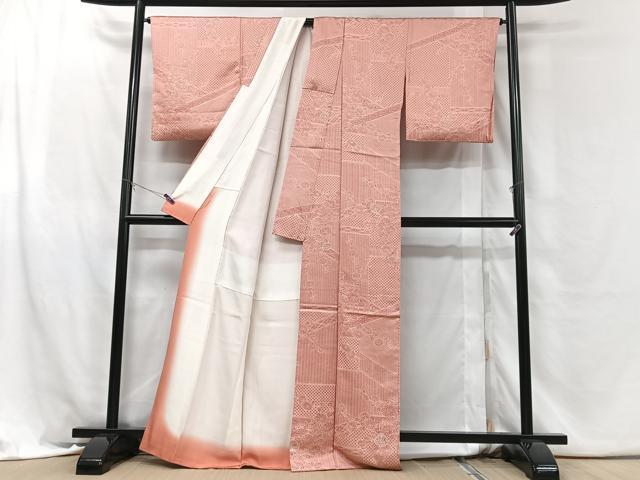 平和屋着物■上質な小紋　草花文　正絹　逸品　CABH4052xe