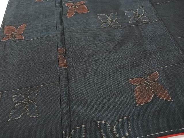平和屋着物■本場大島紬　舞葉文　正絹　逸品　CABH4058xe