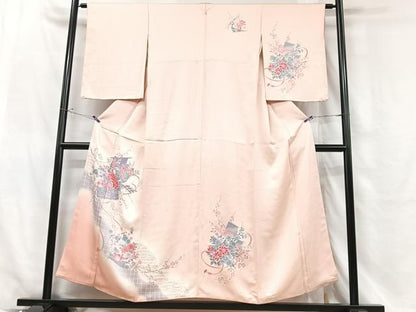 平和屋着物■訪問着　几帳花鳥文　暈し染め　正絹　逸品　CABH4070xe