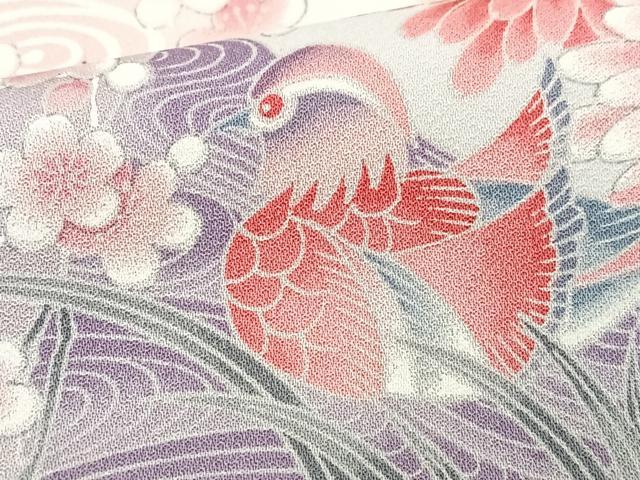 平和屋着物■訪問着　几帳花鳥文　暈し染め　正絹　逸品　CABH4070xe
