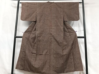 平和屋着物■上質な紬　縞　正絹　逸品　CABH4075xe