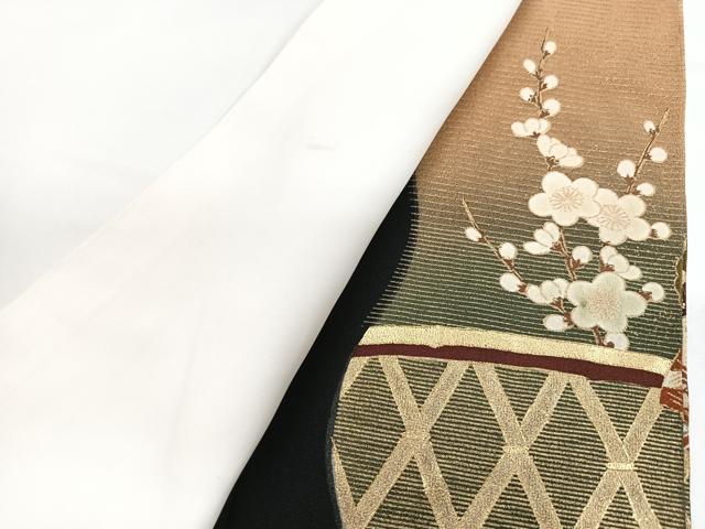 平和屋着物■豪華黒留袖　作家物　扇面松文　暈し染め　金彩　正絹　逸品　CABH4079xe