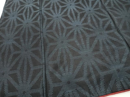 平和屋着物■本場大島紬　麻の葉文様　正絹　逸品　CABH4083xe