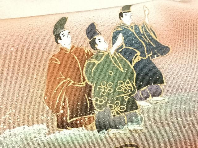 平和屋着物■豪華黒留袖　作家物　宴舞　人物風景文　金彩　正絹　逸品　CABH4092xe