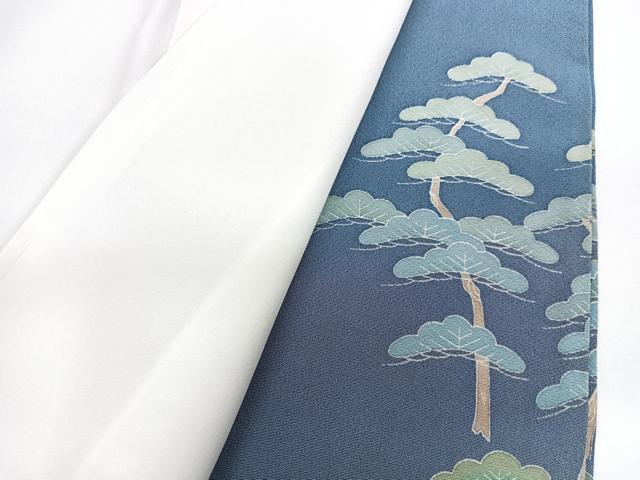 平和屋着物■豪華黒留袖　風景松文　暈し染め　金彩　正絹　逸品　CABH4097xe