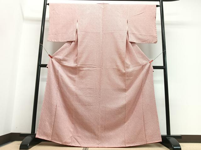 平和屋着物■大変加工の良い総絞り小紋　正絹　逸品　CABH4104xe