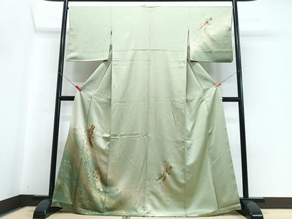 平和屋着物■訪問着　几帳花文　暈し染め　金彩　正絹　逸品　CABH4106xe