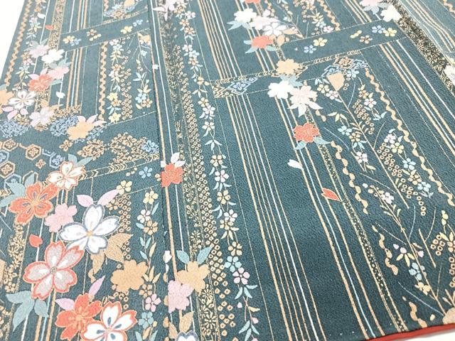 平和屋着物■訪問着　花間道　暈し染め　金彩　正絹　逸品　CABH4107xe