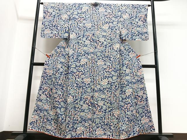 平和屋着物■上質な小紋　草花文　正絹　逸品　CABH4114xe
