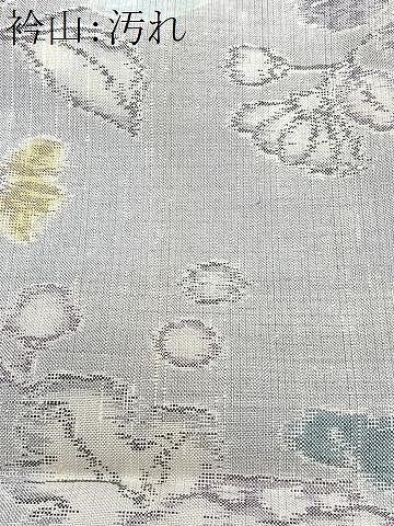 平和屋着物■上質な紬　草花文　正絹　逸品　CABH4118xe
