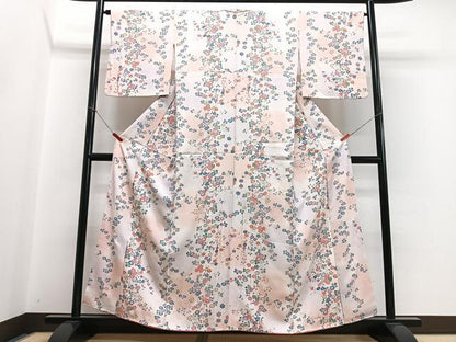 平和屋着物■上質な小紋　草花文　金銀彩　正絹　逸品　CABH4119xe