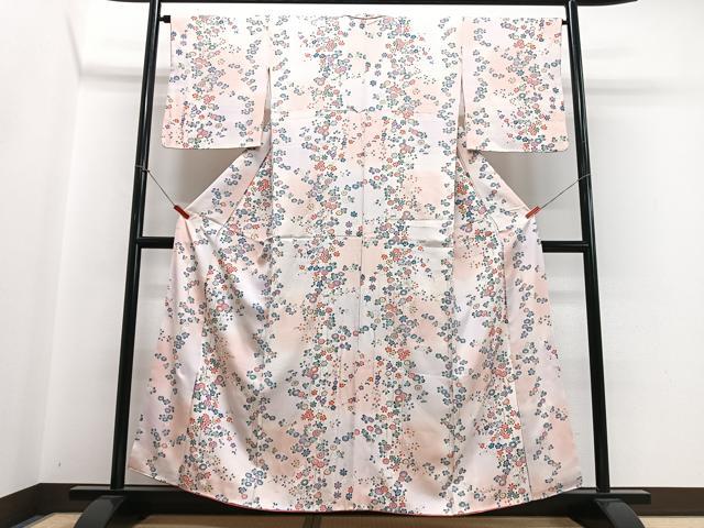 平和屋着物■上質な小紋　草花文　金銀彩　正絹　逸品　CABH4119xe