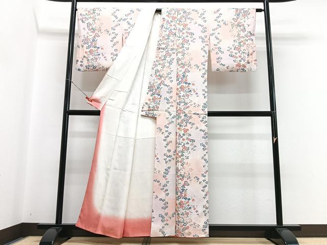 平和屋着物■上質な小紋　草花文　金銀彩　正絹　逸品　CABH4119xe