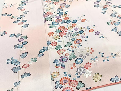 平和屋着物■上質な小紋　草花文　金銀彩　正絹　逸品　CABH4119xe
