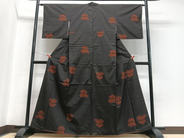 平和屋着物■上質な紬　松葉文　大丸扱い　正絹　逸品　CABH4121xe