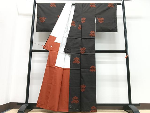 平和屋着物■上質な紬　松葉文　大丸扱い　正絹　逸品　CABH4121xe