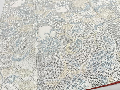 平和屋着物■上質な紬　花唐草文　正絹　逸品　CABH4122xe