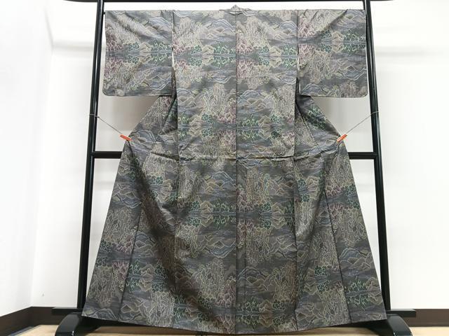 平和屋着物■本場大島紬　7マルキ　風景文　正絹　逸品　CABH4124xe