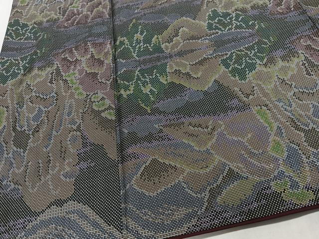 平和屋着物■本場大島紬　7マルキ　風景文　正絹　逸品　CABH4124xe