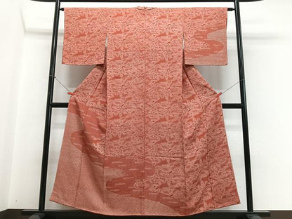 平和屋着物■訪問着　流水枝梅文　正絹　逸品　CABH4125xe