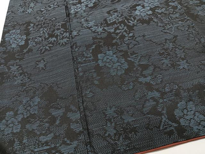 平和屋着物■本場大島紬　草花文　正絹　逸品　CABH4127xe