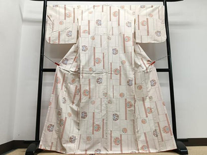 平和屋着物■上質な紬　毬文　正絹　逸品　CABH4134xe