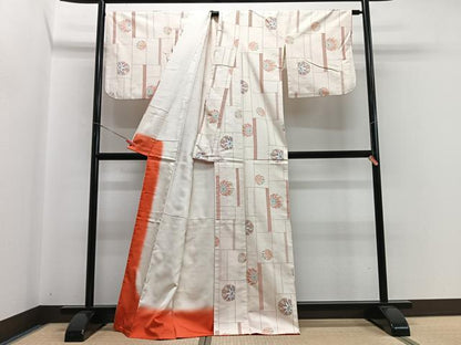 平和屋着物■上質な紬　毬文　正絹　逸品　CABH4134xe
