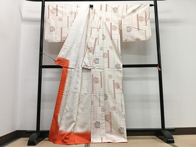 平和屋着物■上質な紬　毬文　正絹　逸品　CABH4134xe