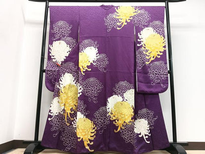 平和屋着物●豪華振袖　乱菊　金銀彩　正絹　逸品　CABH4135xe