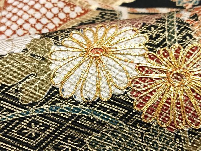 平和屋着物■豪華黒留袖　駒刺繍　吉祥松文　金彩　正絹　逸品　CABH4219xe