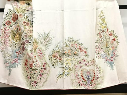 平和屋着物■訪問着　草花文　金彩　正絹　逸品　CABH4220xe