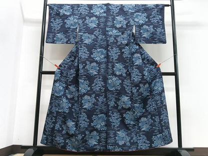 平和屋着物■上質な紬　草花文　やまと誂製　正絹　逸品　CABH4228xe