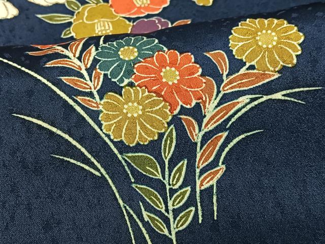 平和屋着物■上質な小紋　草花文　正絹　逸品　未使用　CABH4230xe